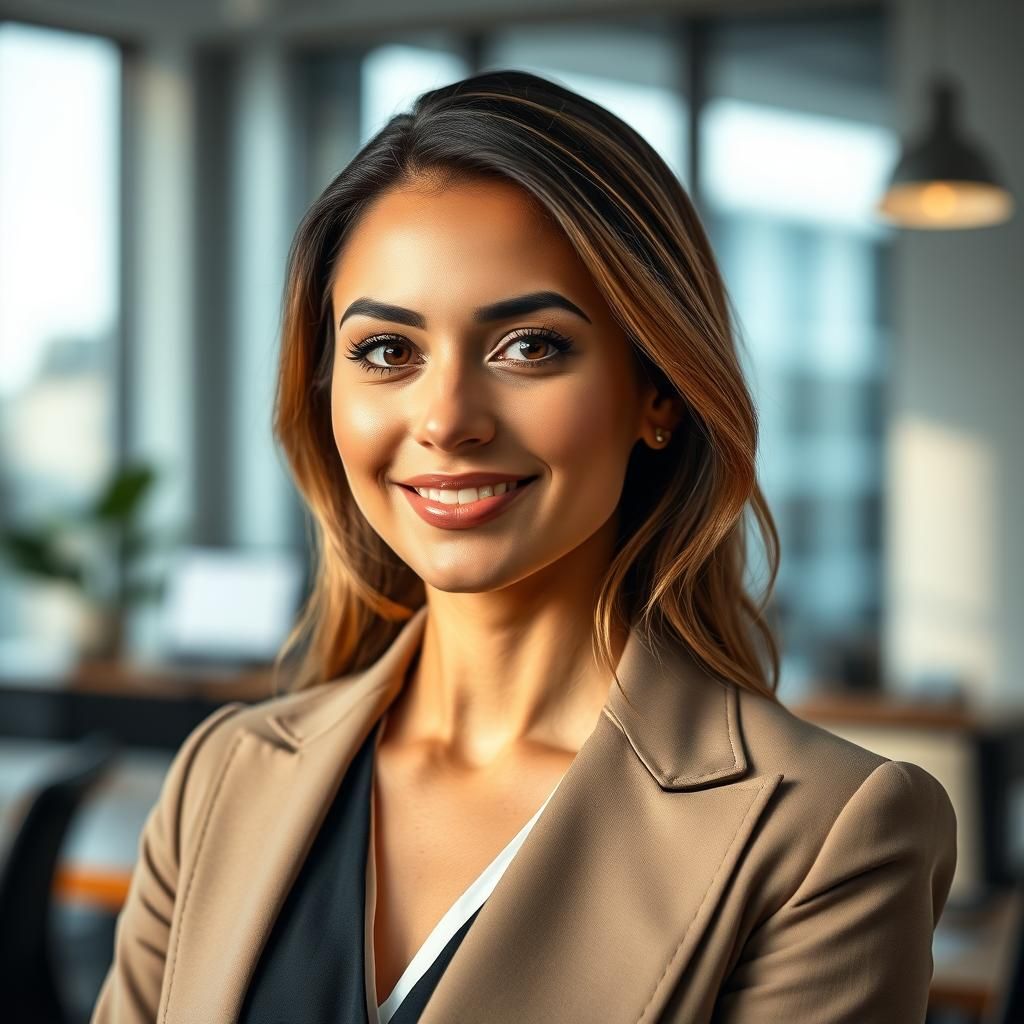 Professional portrait of a business woman in modern office